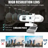 4K HD Webcam Autofocus Conference PC Live Broadcast Webcam USB Webcam Office Meeting House With Microphone 1080P HD Webcam - Image 5