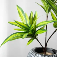 36cm 3 Heads Artificial Palm Tree Plastic Bamboo