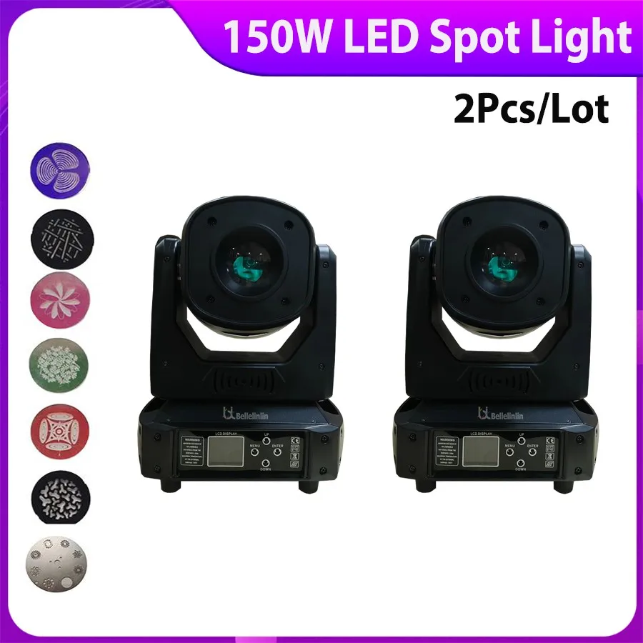 

No Tax 2Pcs Professional DJ LED Moving Head High Power 150W Spot Beam Light DMX512 Control Stage Effects Lighting Projector for