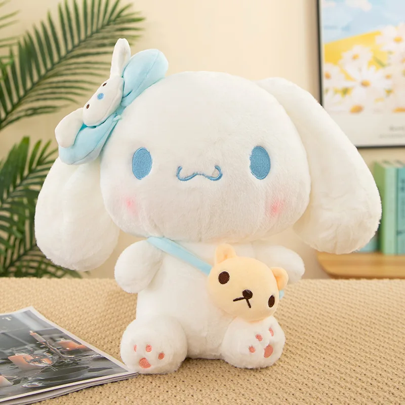 

Рюкзак Cinnamoroll, плюшевая игрушка, мультяшная милая кукла Sanrio, аниме Kuromi Melody, большая модель, подарок на день рождения, плюшевая игрушка