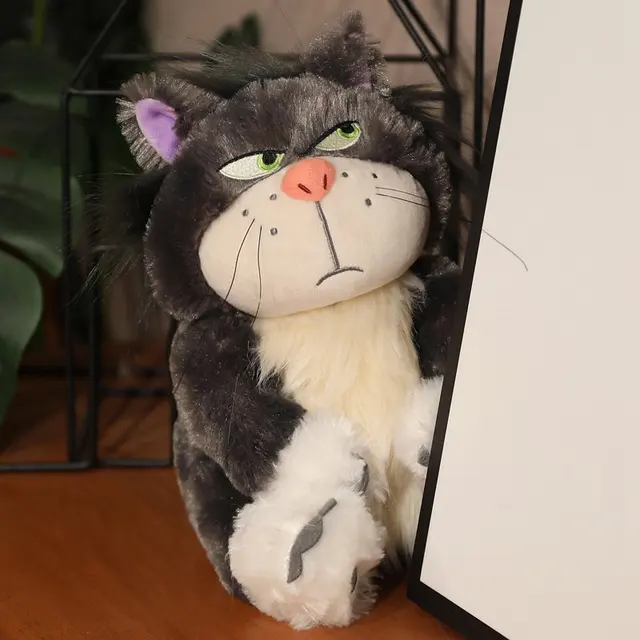 Peluche Gatto Lucifero Di Cenerentola - 25 Cm Grigio | Morbido E Carino - Foto 13