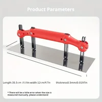 2PCS  Versatile Metal Putty Knife - Adjustable Arc Scraper & Finishing Trowel for Paint and Wallpaper Application 1