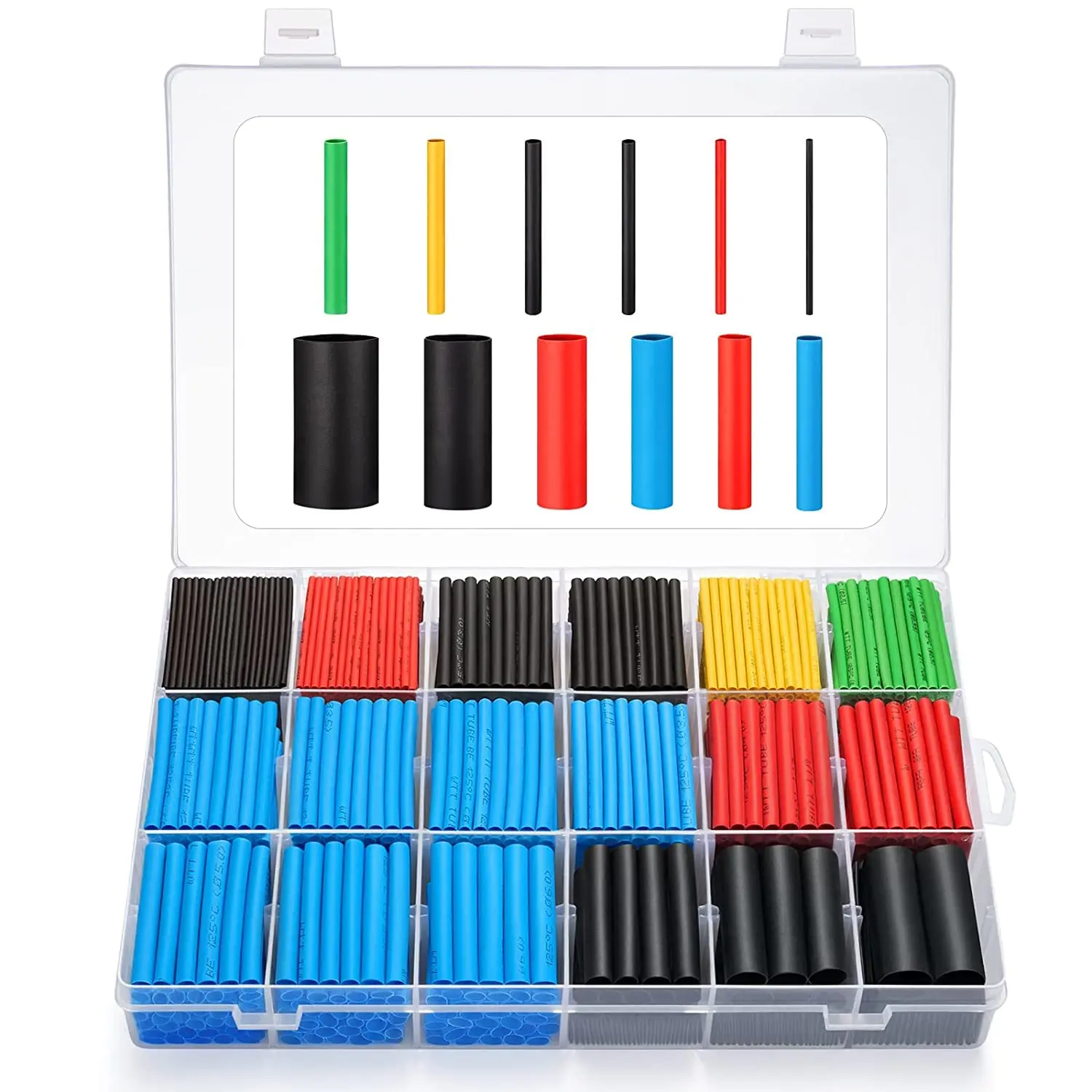 

560PCS Heat Shrink Tubing 2:1, Eventronic Electrical Wire Cable Wrap Assortment Electric Insulation Heat Shrink Tube Kit with