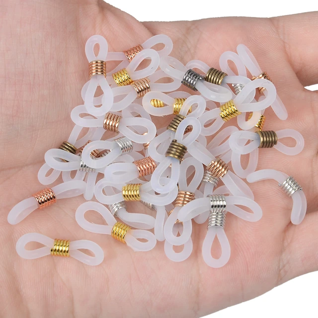 50PCS Rubber Anti-Slip Eyeglass Chain Ends Retainer Adjustable Rubber  Eyeglass Strap Spectacle End Connectors Glasses Ring - AliExpress