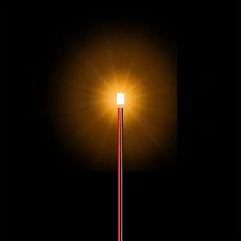 100개 사전 배선된 0402 0603/0805/1206 SMD LED 7색 3V LED 30cm 와이어 취미 모델 키트 자동차 철도 별선 조명