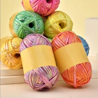 100g Imitation Leather Shiny Crochet Yarn DIY Hand Knitting Yarn Ball For Bag Blanket Cushion Knitting Crochet Yarn 1