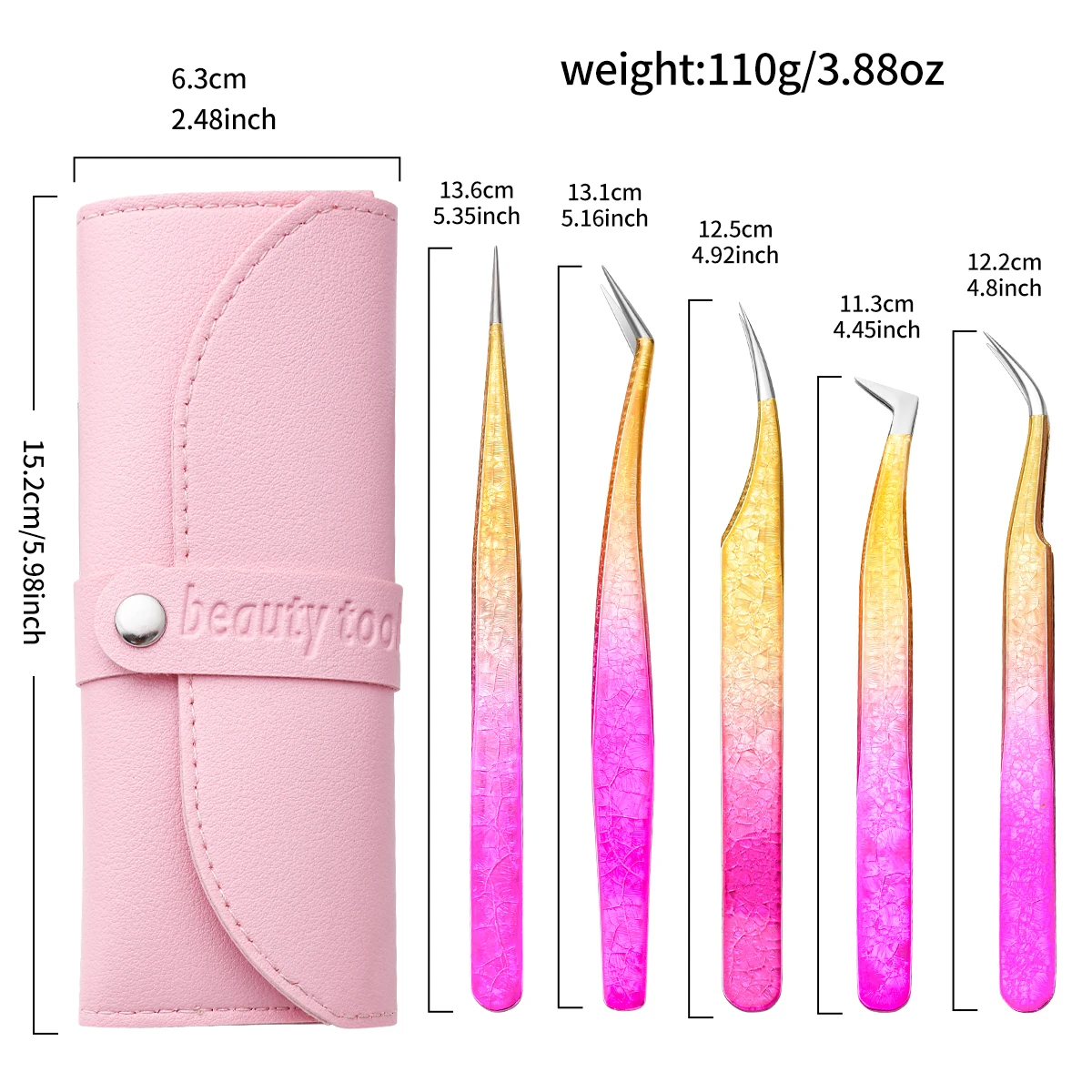 5 Eyelash tweezers Eyelash Extension Tweezers Eyelash Volume Tool Strap Pack Stainless Steel Eyelash Extension Tweezers Sharp Ey 2