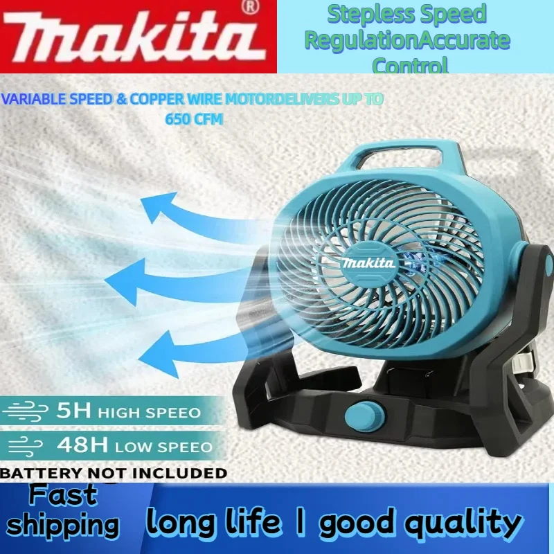 마키타 무선 선풍기, 휴대용 캠핑 및 데스크탑 바닥 선풍기, BL1830, M18, DCB200 배터리와 호환 가능, 18V/20V 배터리