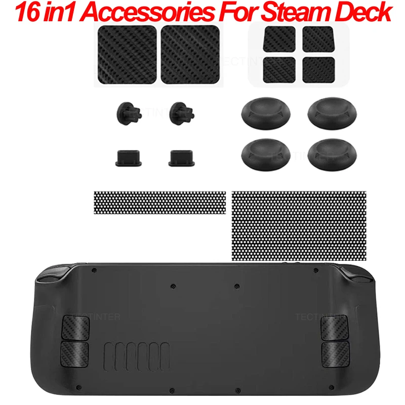 For Steam Deck Touchpad Host Protection Set Dust proof Dust Plug Button Silicone Rocker Cap Set for Steam Deck Accessories