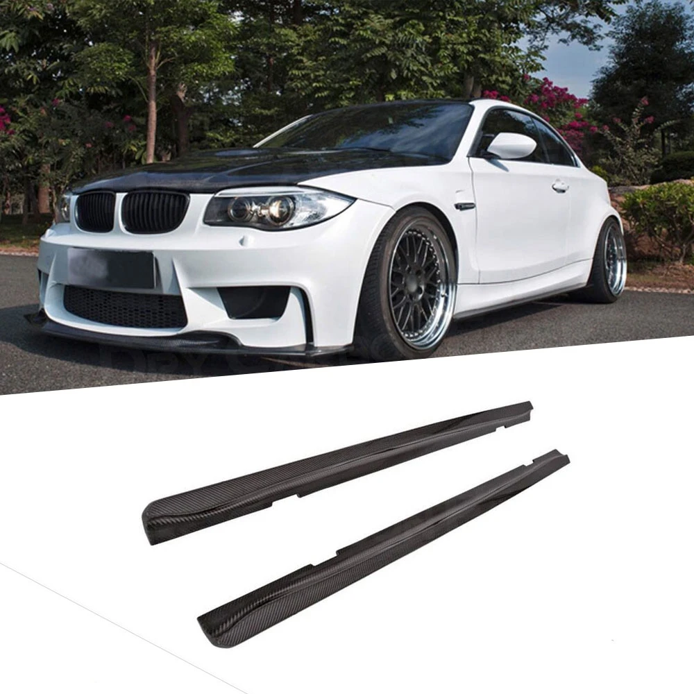 

Carbon Fiber Side Skirts Aprons Kit For BMW 1 Series E82 E88 1M 2008-2013 ASPEC Style FRP Side Skirt Bumper Apron Extension