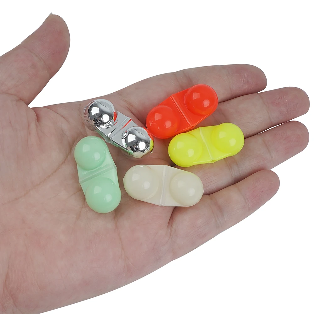 20PcsFishingDoubleRattleBeadsPortablePlasticAttractorBellBead