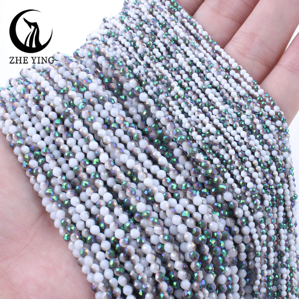 Colorful Faceted 2mm AB Crystal Glass Beads for Jewelry Making and DIY Projects