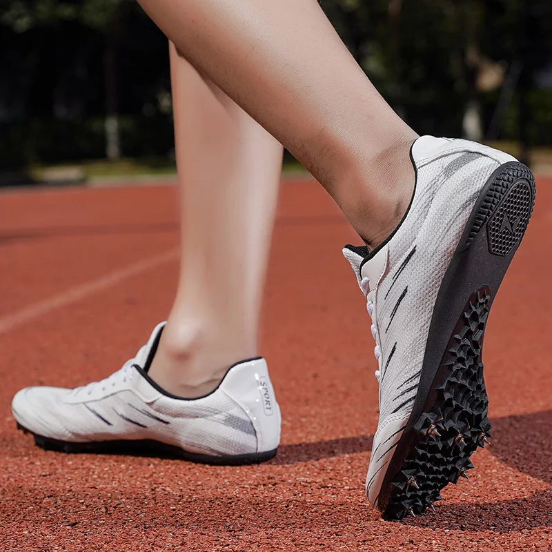 Breathable Track and Field Shoes for Men and Women, Training Sneakers, Jump Running, Soft, Lightweight Racing Shoes