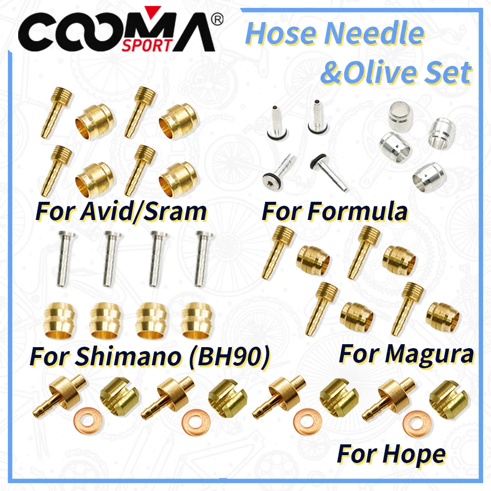 

4 Sets Bicycle Hydraulic Brake Hose BH90 BH59 Olive Needle/Connector Insert For Shimano Magura AVID SRAM Formula Hope