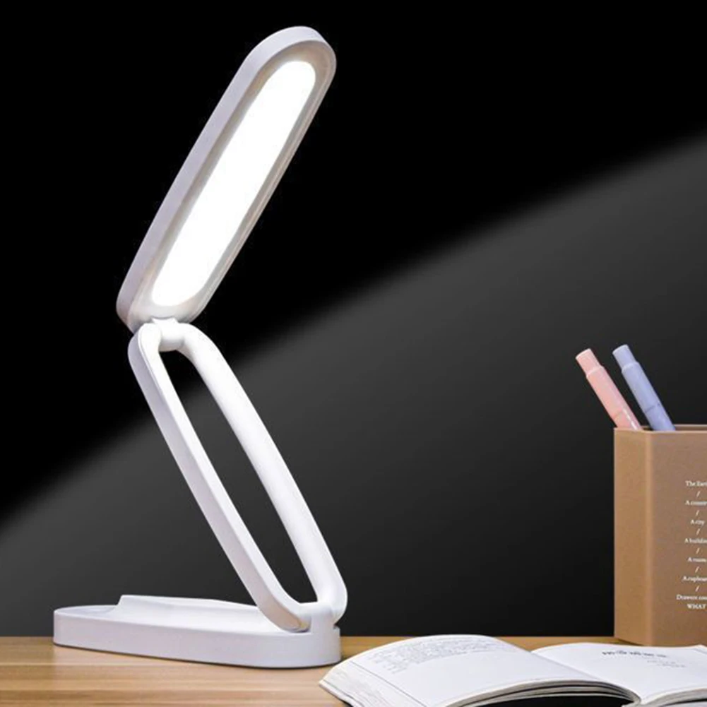 

Foldable LED Desk Lamp,Small Book Reading Light With 3 Brightness Color,Rechargeable & Dimmable Studying Light for Home Travel