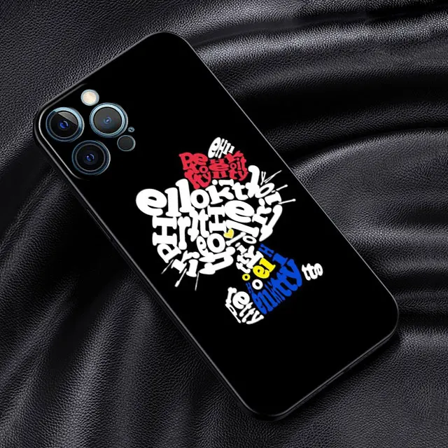 thumbnail image 1 of Funda de silicona negra con calavera rosa para IPhone, carcasa de Hello Kitty Cutes para IPhone 15 14Plus SE 2020 13 12Mini 11 Pro X XS XR Max 7 8, 1 of 5