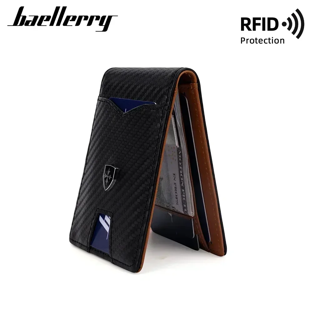 Rfid Carbon Fiber Luxury Men Wallets Money Bag Slim Thin Man Card Holder Wallet for Men Small Short Purse credit card holder 3