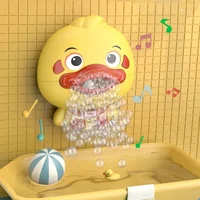 New Electric Bath Bubble Duck Fun Children Bath Bubble Machine Swimming Pool Bathtub Bath Toys Children Bathroom Toys 2