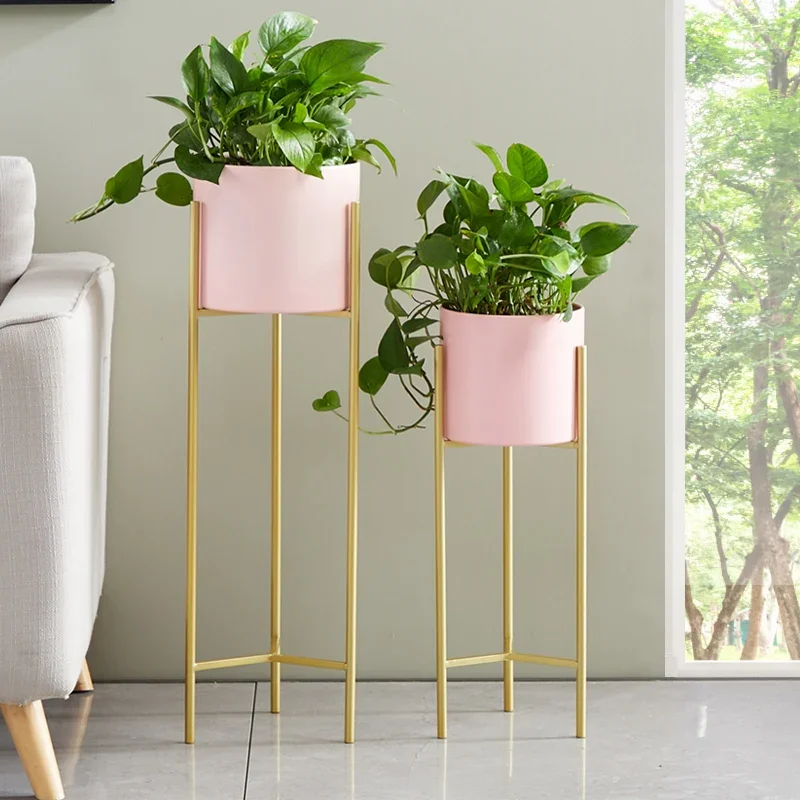 Indoor Veranda Shelf Book Case Iron Rack Shelf Display Plant Holder Stands Support Pots Floating Flowerbed Plant Accessories
