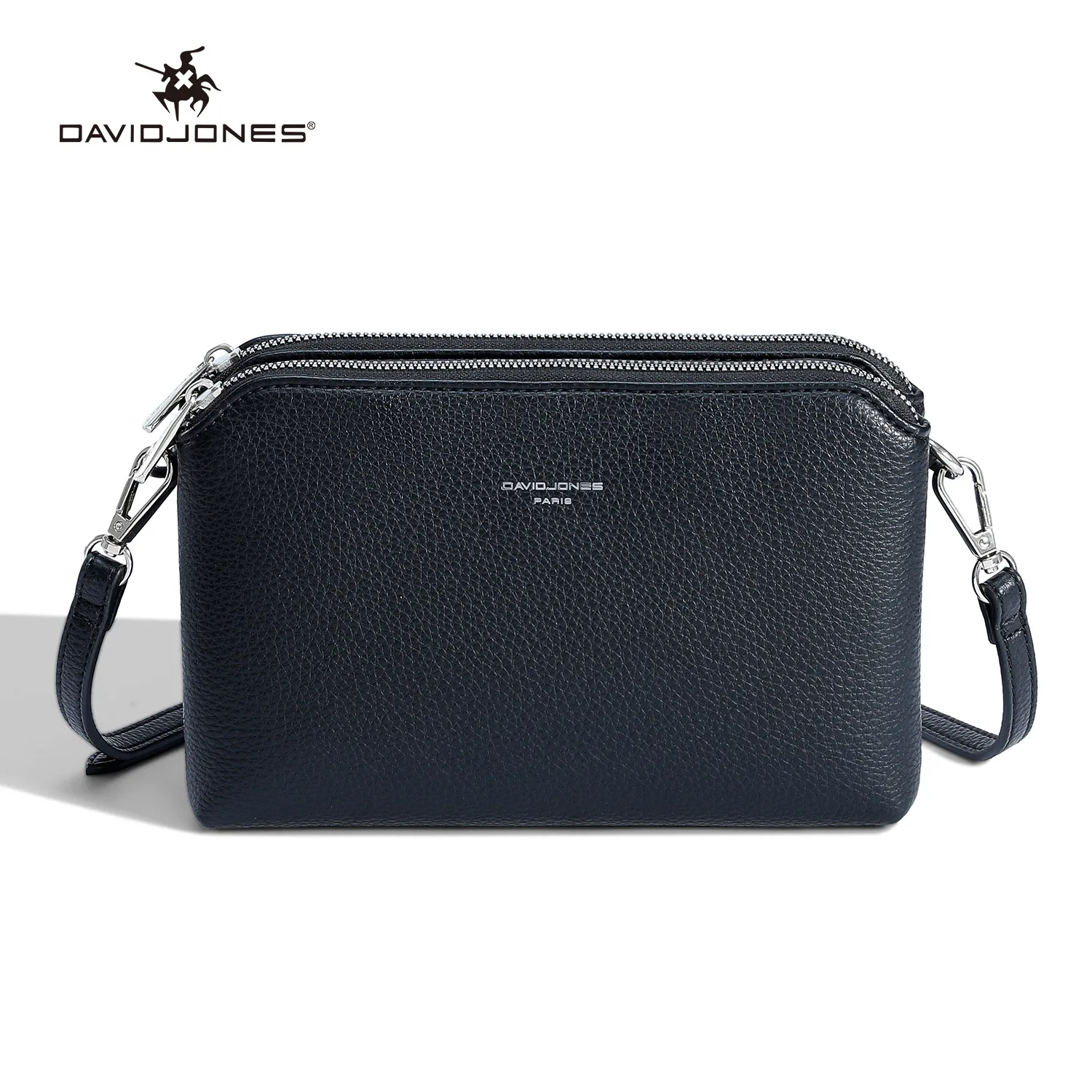 David Jones Women's Crossbody Bag New Designer Luxury Double Zip