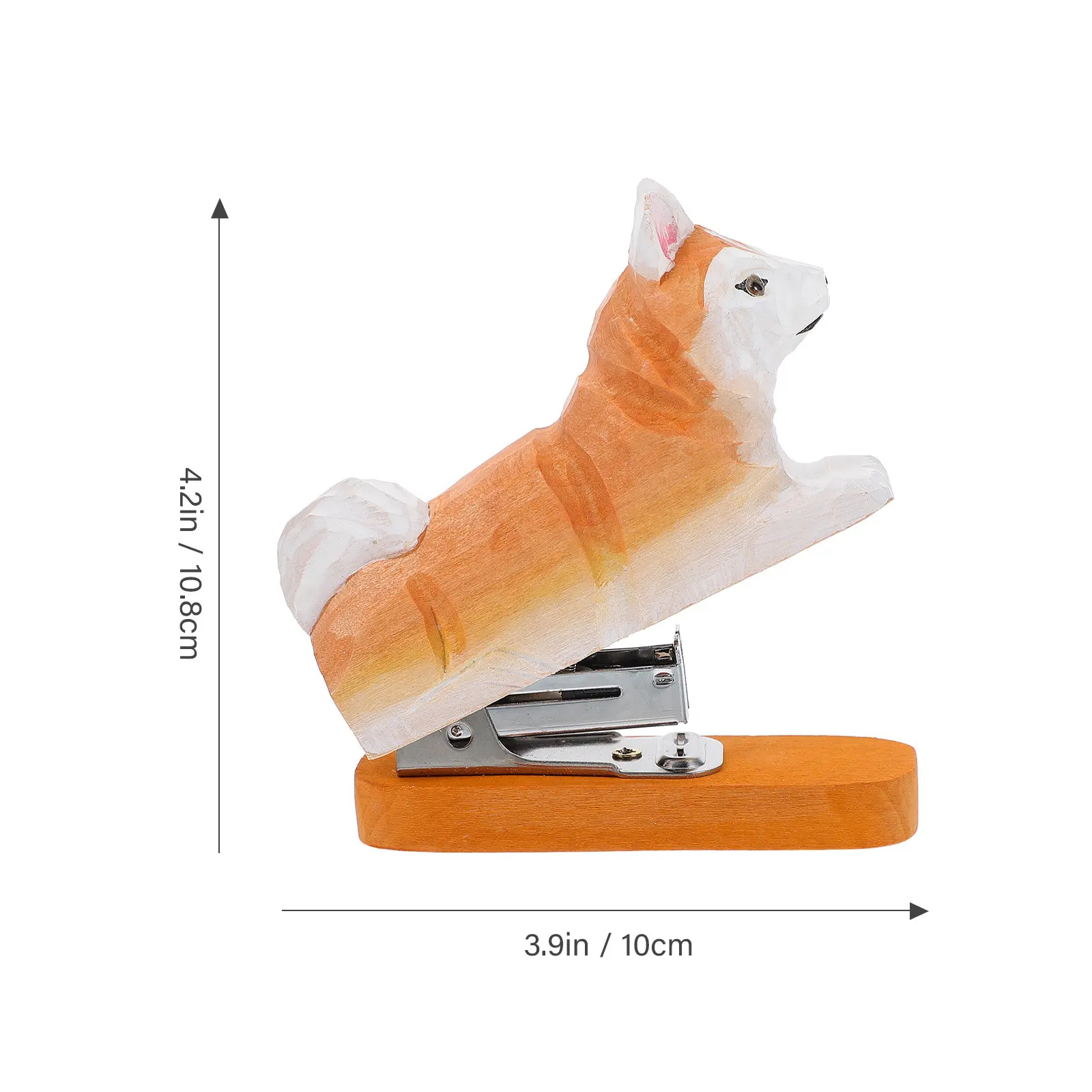 나무 동물 스테이플러 수제 귀여운 재미있는 종이 스테이플러 사무실 장식 재사용 가능한 공예 문구 미니 스테이플링 도구 동물