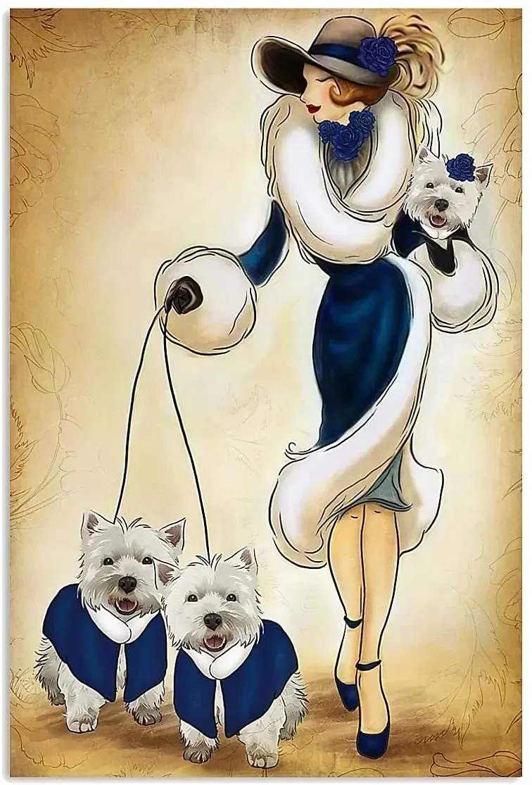 

Оловянный знак Eeypy Lady West Hignland White Terrier