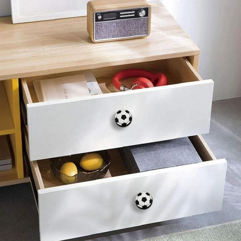 New 1/3/5x Football Shape Cabinet Handle Wardrobe Pulls Single Hole Furniture Handle
