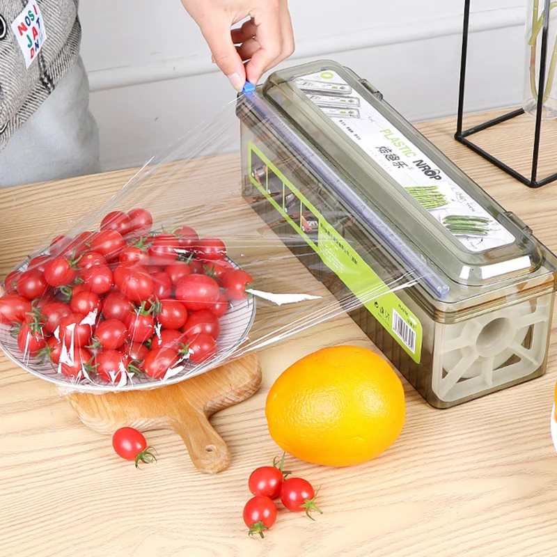 Plastic Wrap Dispenser For Foil and Cling Film Cutter Sharp Cutter and Organizer Kitchen Tool Accessories Food Wrap Foil Holder plastic wrap dispenser cling wrap dispenser kitchen wrap dispenser food film dispenser plastic wrap cutter cling film cutter