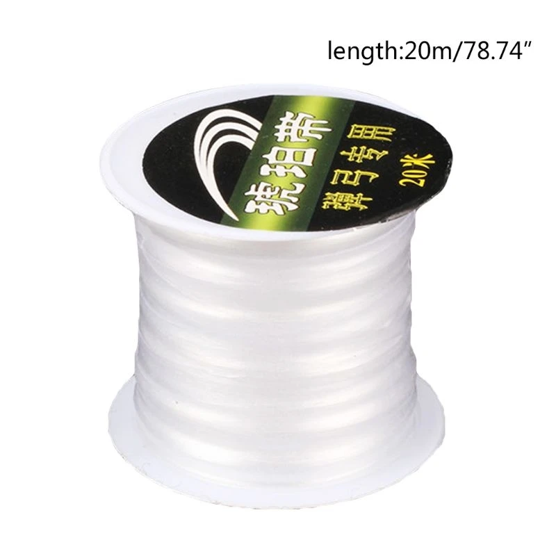 

Y1UB New Rubber Band Tied White Color 20M/65.62ft High Elasticity Flexible