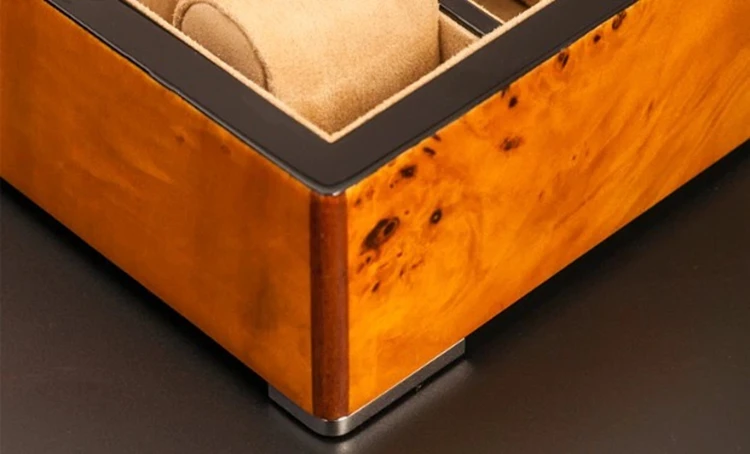 Neues Holzuhr-Display mit Schloss Luxus-Uhrengehäuse Aufbewahrung sbox mit Bild hochwertiger Uhren box Uhren halter für Herren – Detail 14
