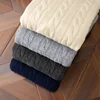 Autumn and winter new wool sweater men's round collar pure color pullover jacquard thick sweater loose cashmere sweater 6