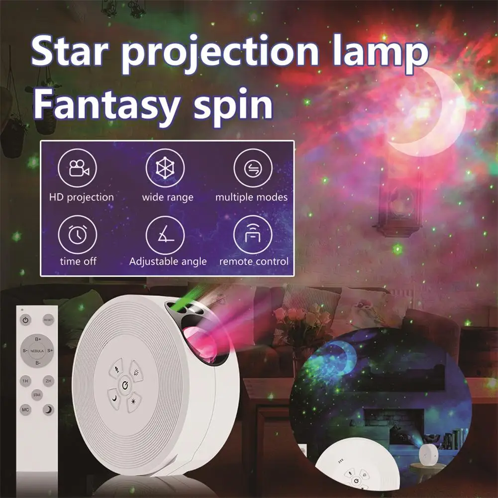 

Star Projector Led Moon Full Sky Galaxy Colorful Atmosphere Light Usb Night Light With Remote Control for kid gift Smart Life