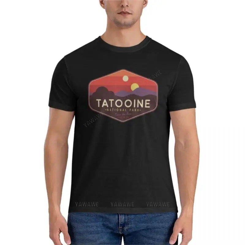 Park narodowy Tatooine-dwa razy więcej zabawy, dwa razy więcej zabawy! Klasyczne t-shirty męskie t-shirty