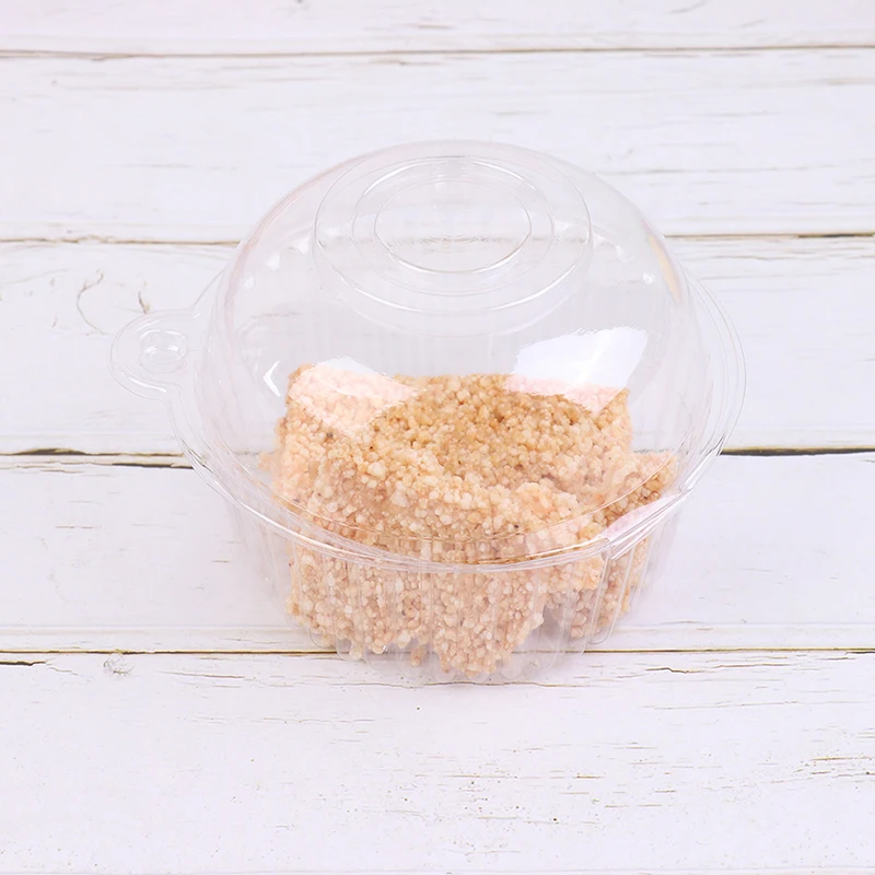 50 cup Plastic Transparent Cake Box Cute Kitten Head Cake Box Cat Ear Blister Packaging PVC Round West Point