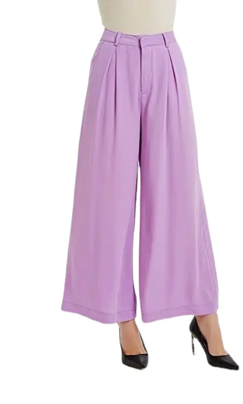 Women Autumn High Waist Casual Wide Leg Long Pants Trousers Women's High Waist Casual Wide Leg Pants Casual Commuter Pants