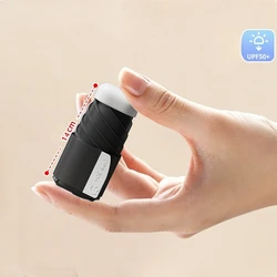 Mini Portable Travel Umbrella - Ultra - Light Compact Design with UV Protection - Iron (Black)