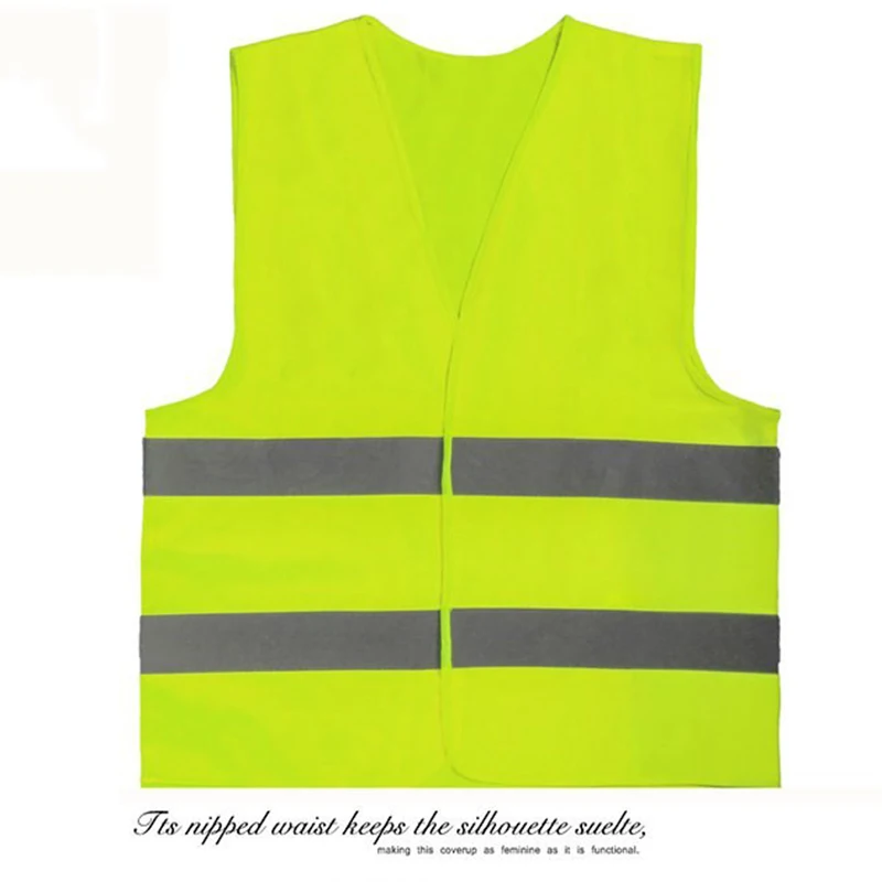 

Neon Security Safety Vest High Visibility Reflective Stripes Orange & Yellow