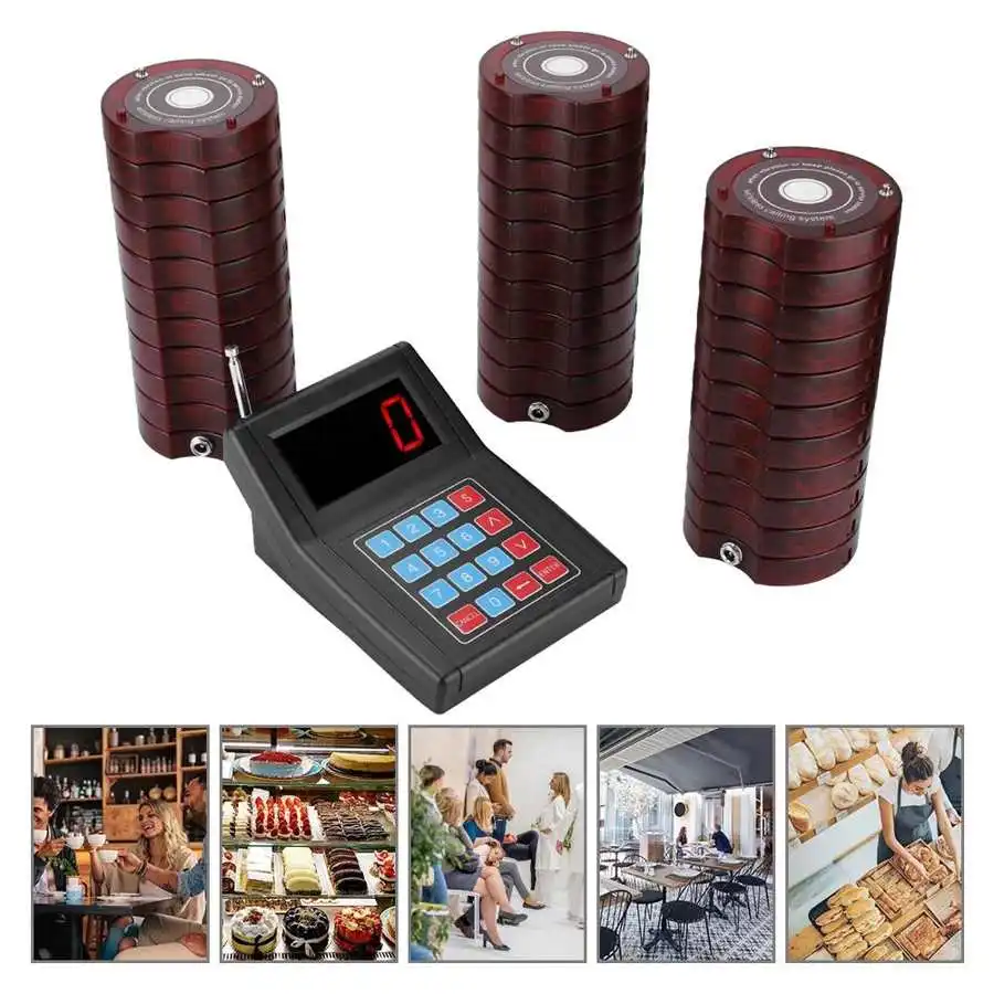Description Picture 6 of itemSU-668 Pager Wireless Celling Pager System 30 Receivers for Restaurant Coffee Shop Food Court Queuing System 100-240V