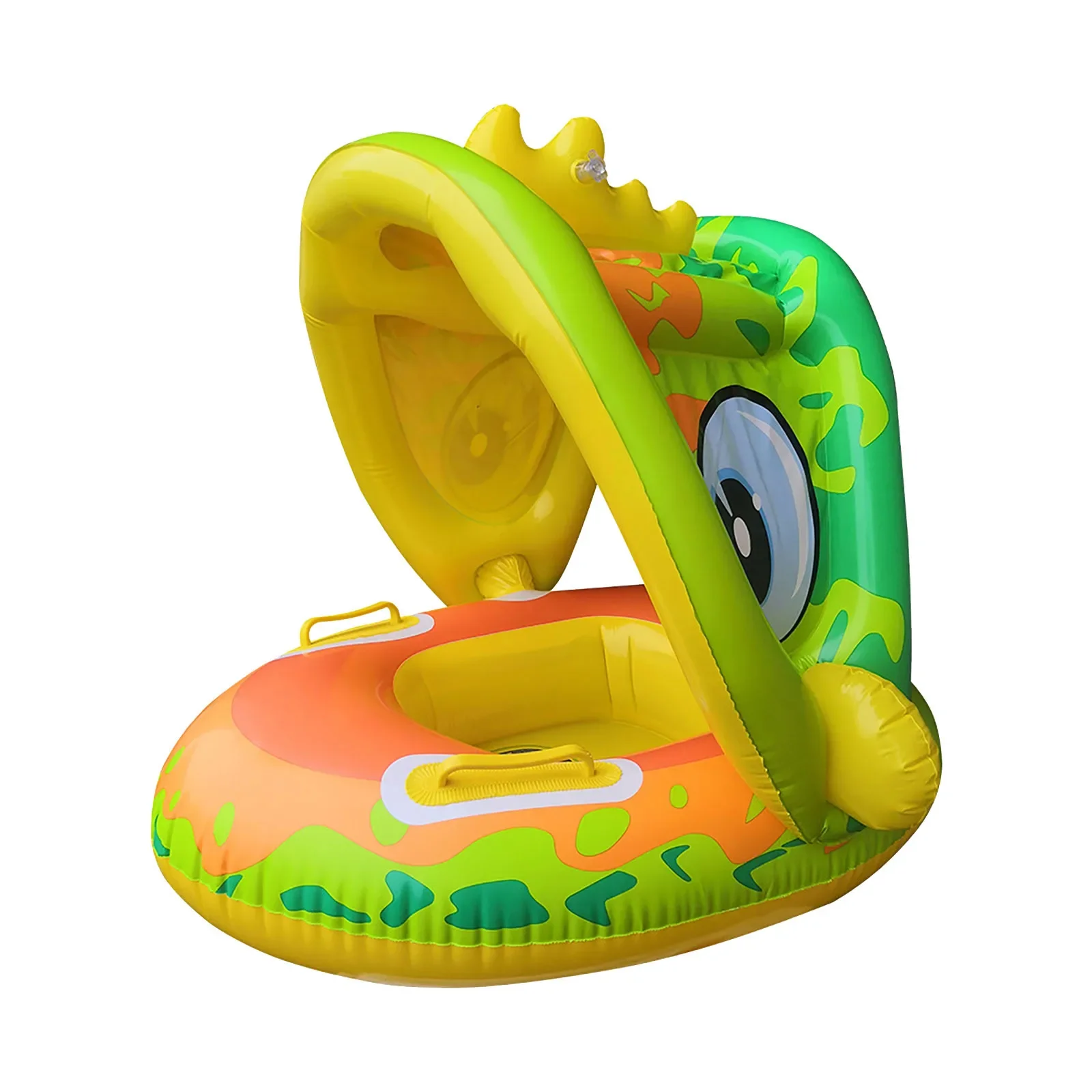 Baby Inflatable Sunshade Swimming Ring with Handrails Unicorn Swimming Ring Baby Seat Baby Toy Removable Floating Ring 2