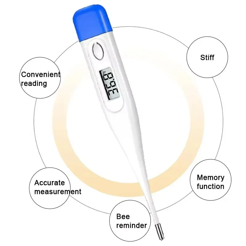 Digital Thermometer Oral Underarm Rectal Test Baby Adult Fever Temperature