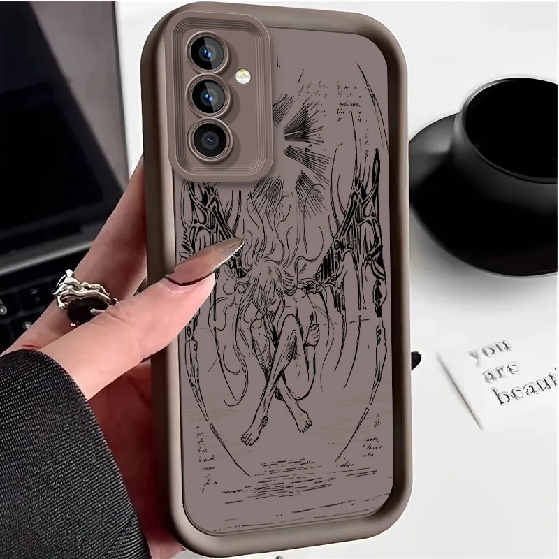 Retro Punk Angel Design Phone Case - Stylish Protective Cover