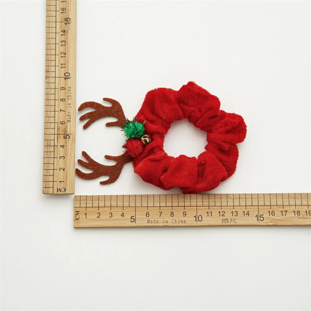 Female Hair Ties Antler Bat Christmas Halloween Spider Flannel Scrunchies Elastic Hair Bands Ponytail Holder Women Hair Rope