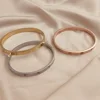 Classic Four Leaf Clover O Shape Stainless Steel Gold Plated Bracelet, High Quality Waterproof Jewelry, Wedding Party Jewelry 1