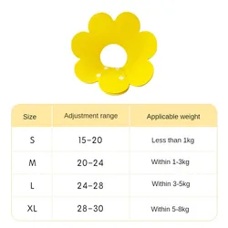 Pet Protective Recovery Collar - M (YELLOW)