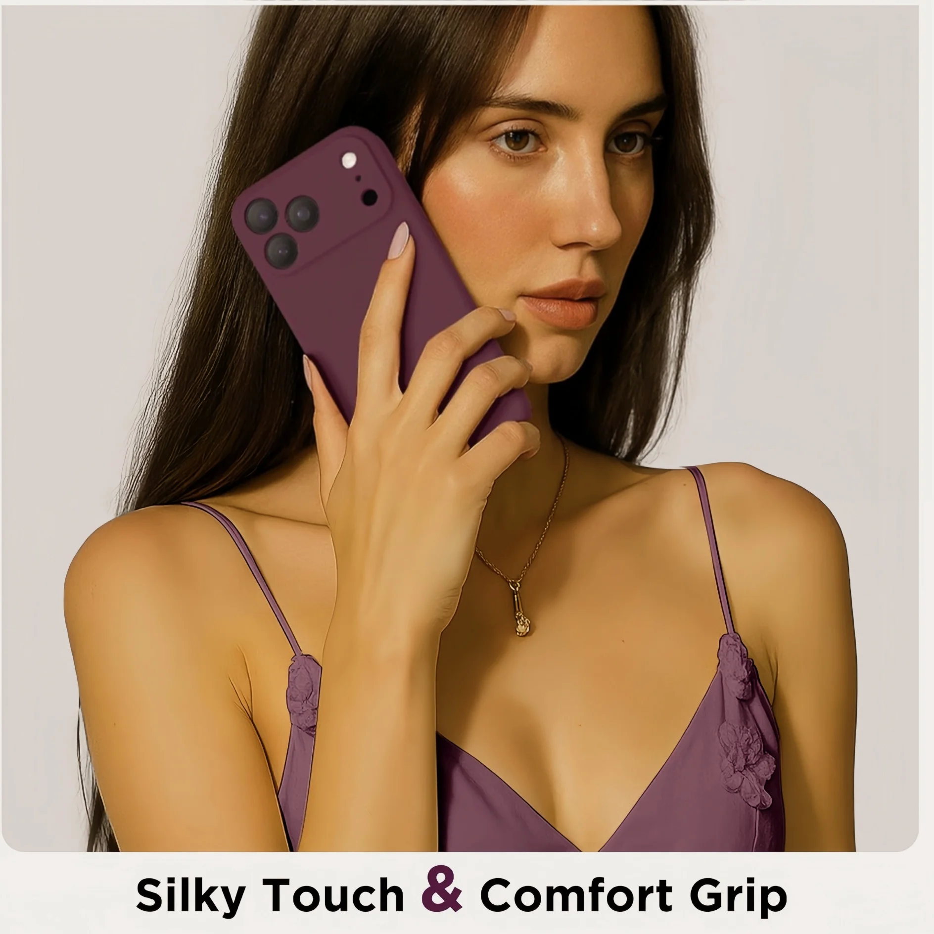 Noble Fashion Shockproof Liquid Silicone Phone Case - Solid Color Protective Cover