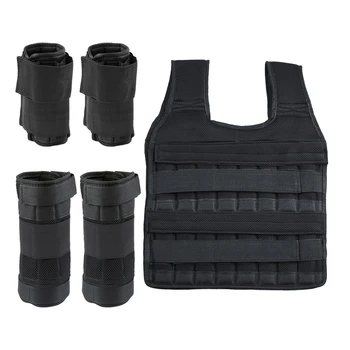 Running Weight Vest Lead Sandbag Leggings Equipment Training Adjustable Weight Fitness Vest Steel Plate Set for Athletes Runner 1