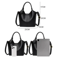 Sacs à main en cuir souple pour femmes, fourre-tout à bandoulière, sac messager, grande capacité, poignée supérieure, marque de haute qualité, initié 2