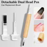 1SET Disposable  Nail Polish Brush With Double Head Pen Can Replacement Head Brush Nail Brush Liquid Applicators Manicure Tools