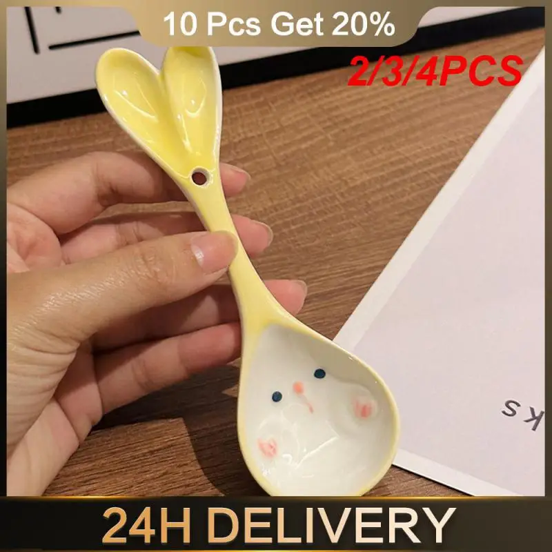 독특한 디자인의 믹싱 스푼, 절묘한 선물, 주방 용품, 세라믹 스푼, 베스트셀러 디저트 스푼, 2 개, 3 개, 4 개