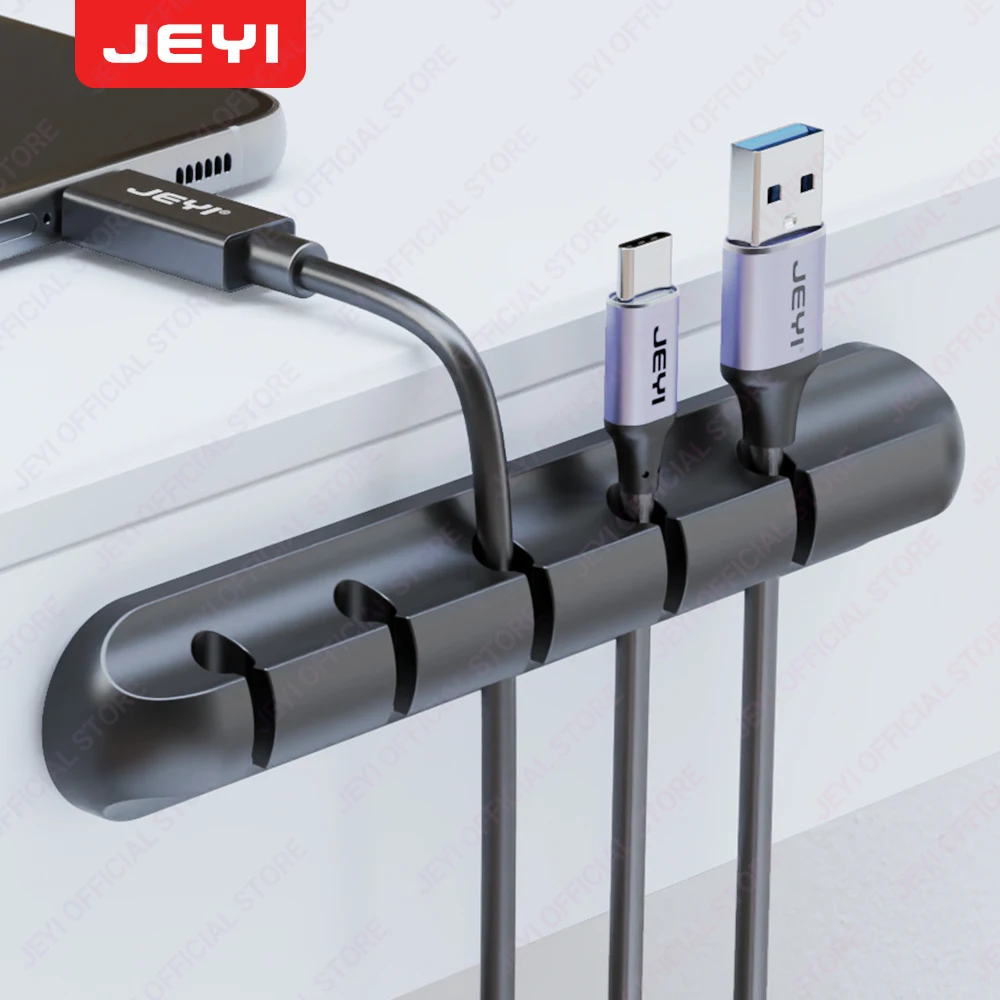 JEYI Adhesive Cable Holder Clips - Cord Management and Wire Organizer